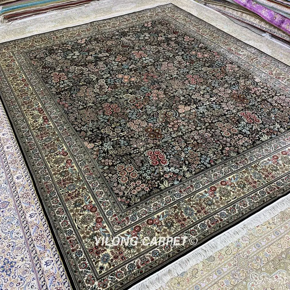 Beste Yilong 8.6 'x10. 'Handgeknoopt Zijde Perzisch Tapijt Handwerk Duurzaam Blauw Tapijt (HF377H)