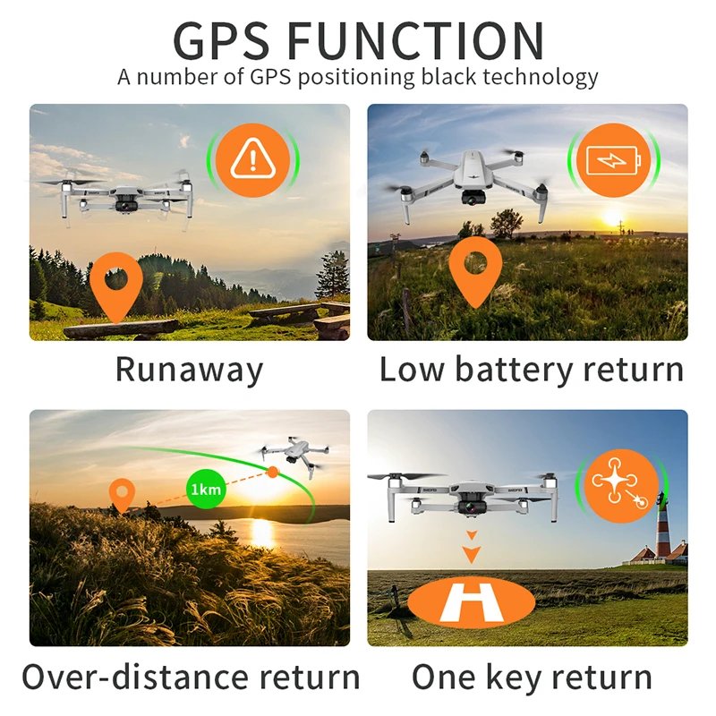 Квадрокоптер KF102 с HD камерой 4K 1080P GPS Wi Fi FPV 1200 м|Квадрокоптеры камерами| |