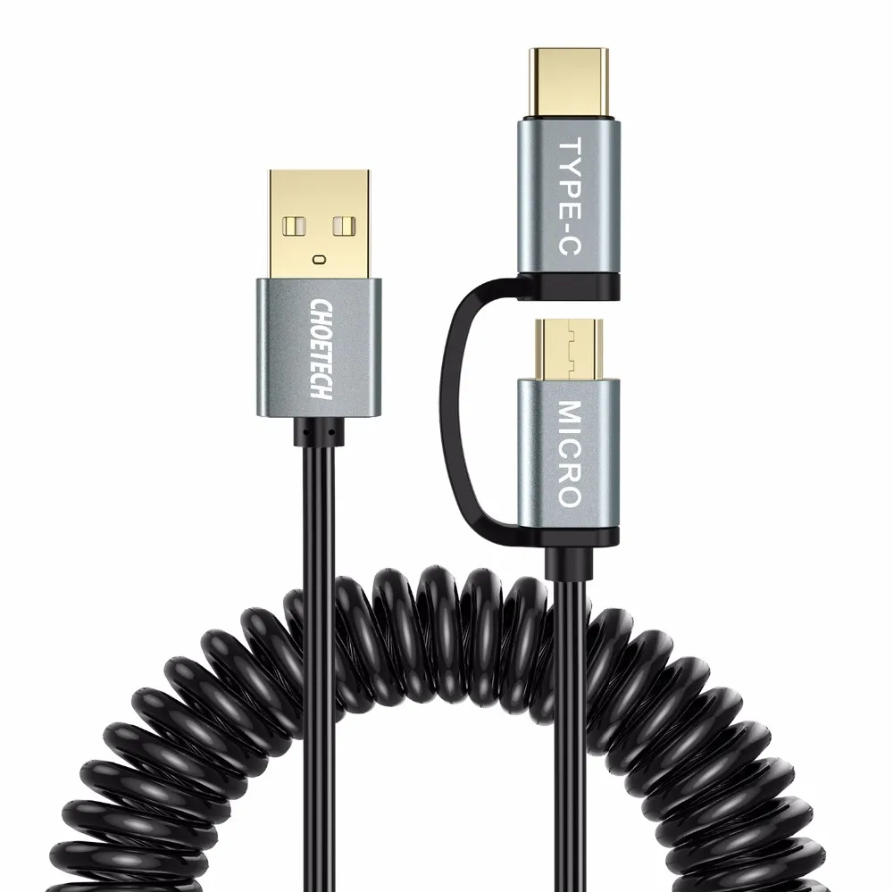 CHOETECH 2-в-1 Тип usb Закрытая акционерная Компания C& Micro USB кабель для samsung S8 1,2 м для зарядки и синхронизации c-типа изоляция кабеля для huawei и Другое USB Закрытая акционерная Компания C& устройствами Micro-USB