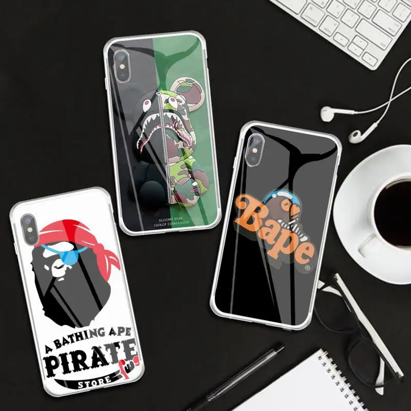 

Street Fashion Design-b-bape Cover Phone Case Transparent Case For IPhone 6 6s 7 8 Plus X Xs Xr Xsmax 11 12 Pro Promax 12mini