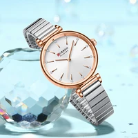 curren watches 2020 charming womens quartz wristwatches with rhinestones stainless steel clock relojes para mujer