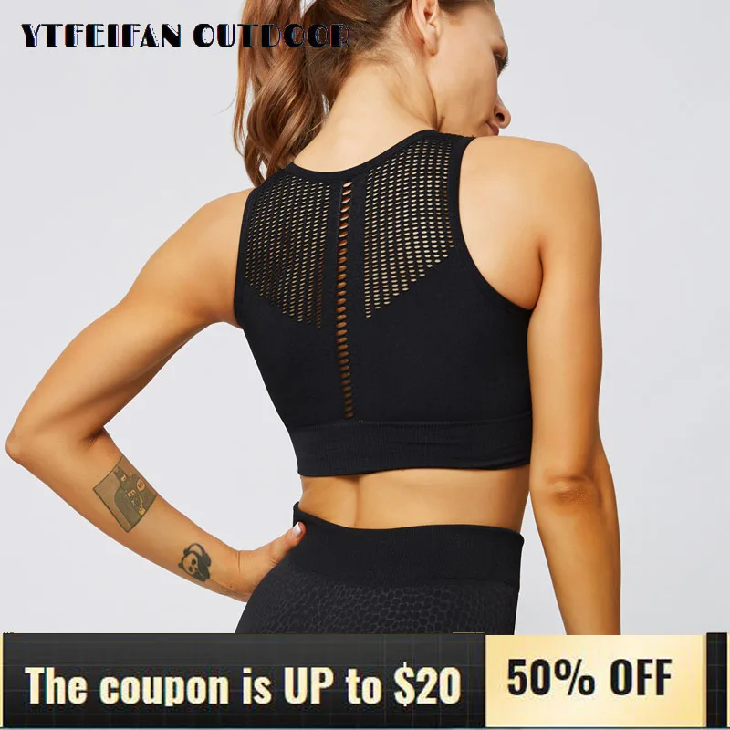 

Sport Top Yoga Vest Running Sports Underwear Seamless Beautiful Back Shockproof Gathering Sports Bra Workout Tops for Women