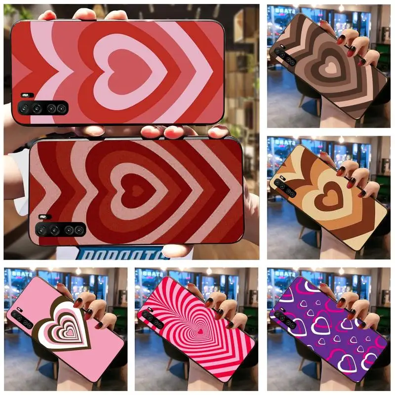 

Latte love Heart Swirl Phone Case For Huawei Nova 6se 7 7pro 7se honor 7A 8A 7C 9C Play