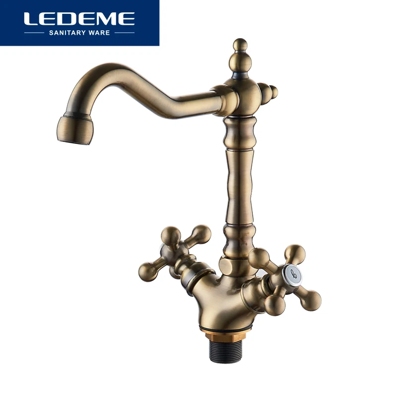 

Europe Style Basin Kitchen Faucet Total Brass Bronze Finished Swivel Bathroom Faucet Mixer Tap Sink Tap 360 Degree L4019C