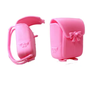 1 шт. милый мини пластиковый розовый рюкзак с бантом школьная сумка куклы аксессуары для куклы Барби Детские игрушки для девочек