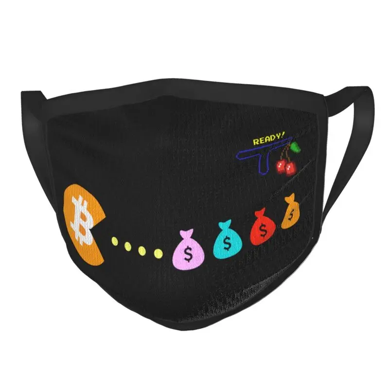 

Bitcoin Eats Dollar Mask Dustproof Washable Cryptocurrency Wallet Face Mask Protection Cover Adult Respirator Mouth Muffle