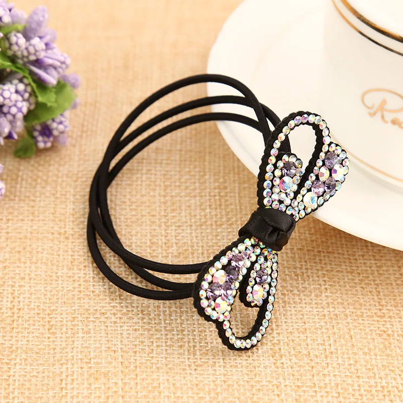 Женские Простые головные уборы эластичные повязки для волос с бантом модный