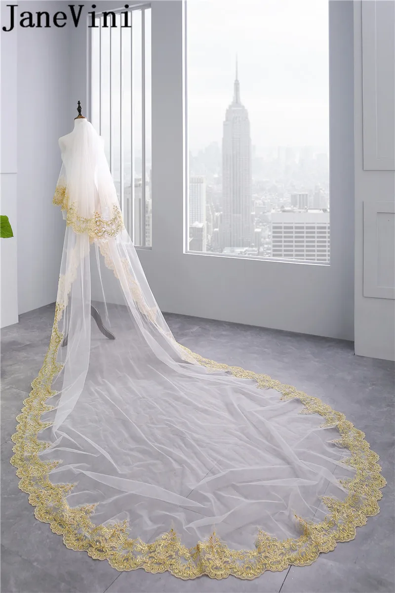 Длинная свадебная фата с гребнем и блестками 3 5 м | Свадьбы торжества