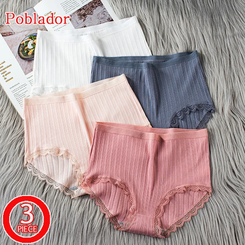 3 шт./лот сексуальные женские хлопковые кружевные трусики нижнее белье бесшовные