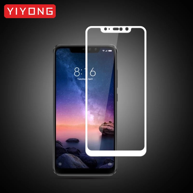 YIYONG 5D полное покрытие клей Xiaomi Redmi Note 6 Pro Закаленное стекло Защитная пленка для