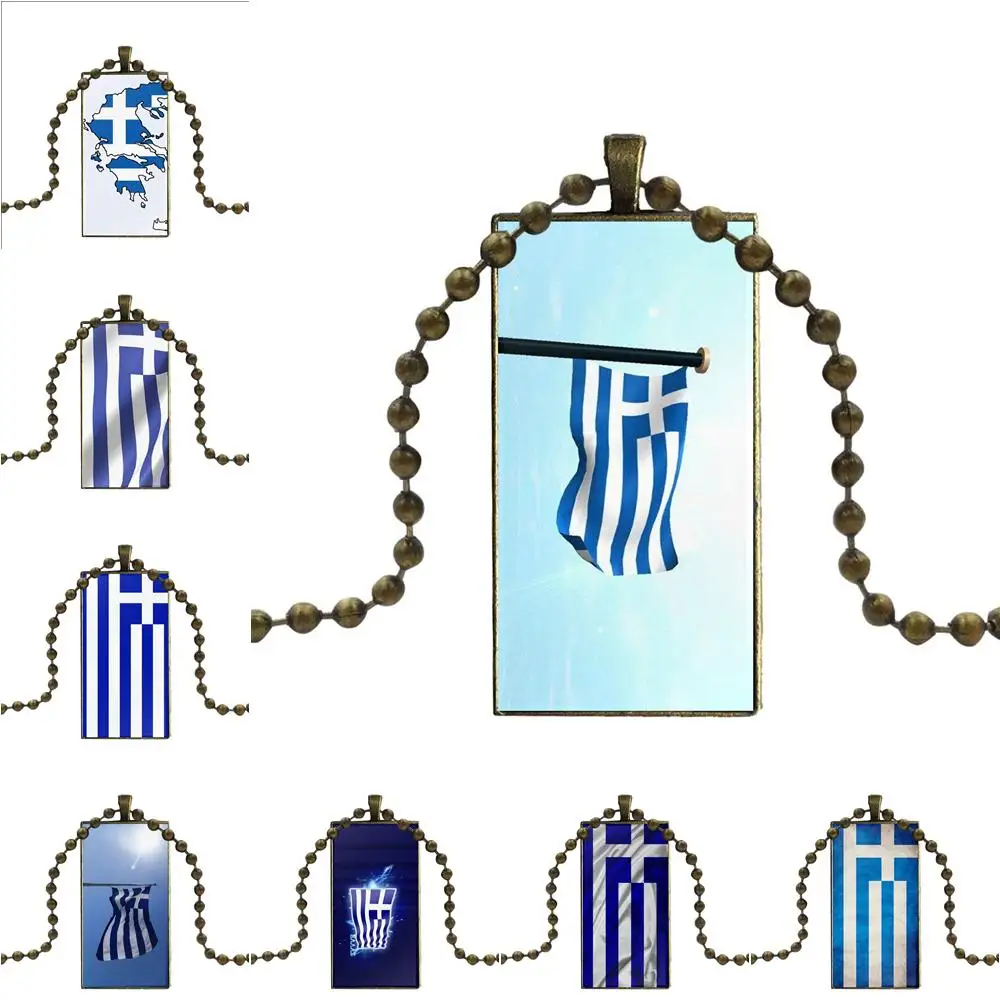 Флаги из греческого флага для женщин брендовые ювелирные изделия бронзового
