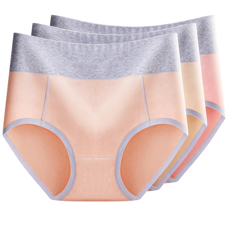 Нижнее белье женское однотонное хлопковое трусы для коррекции фигуры подтяжки