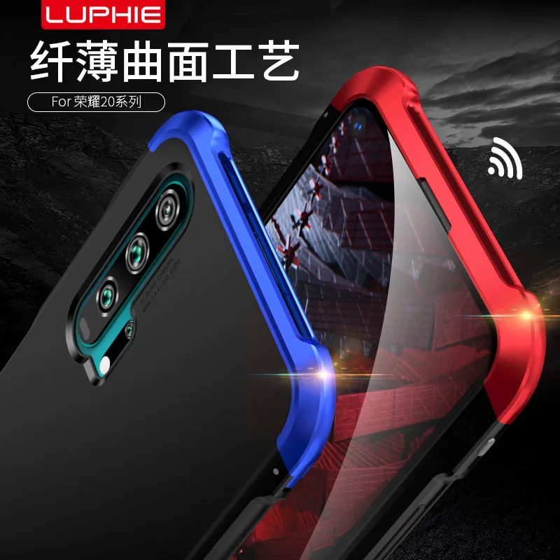 Противоударный металлический чехол-бампер для Huawei Honor 20 Honor20 матовая жесткая