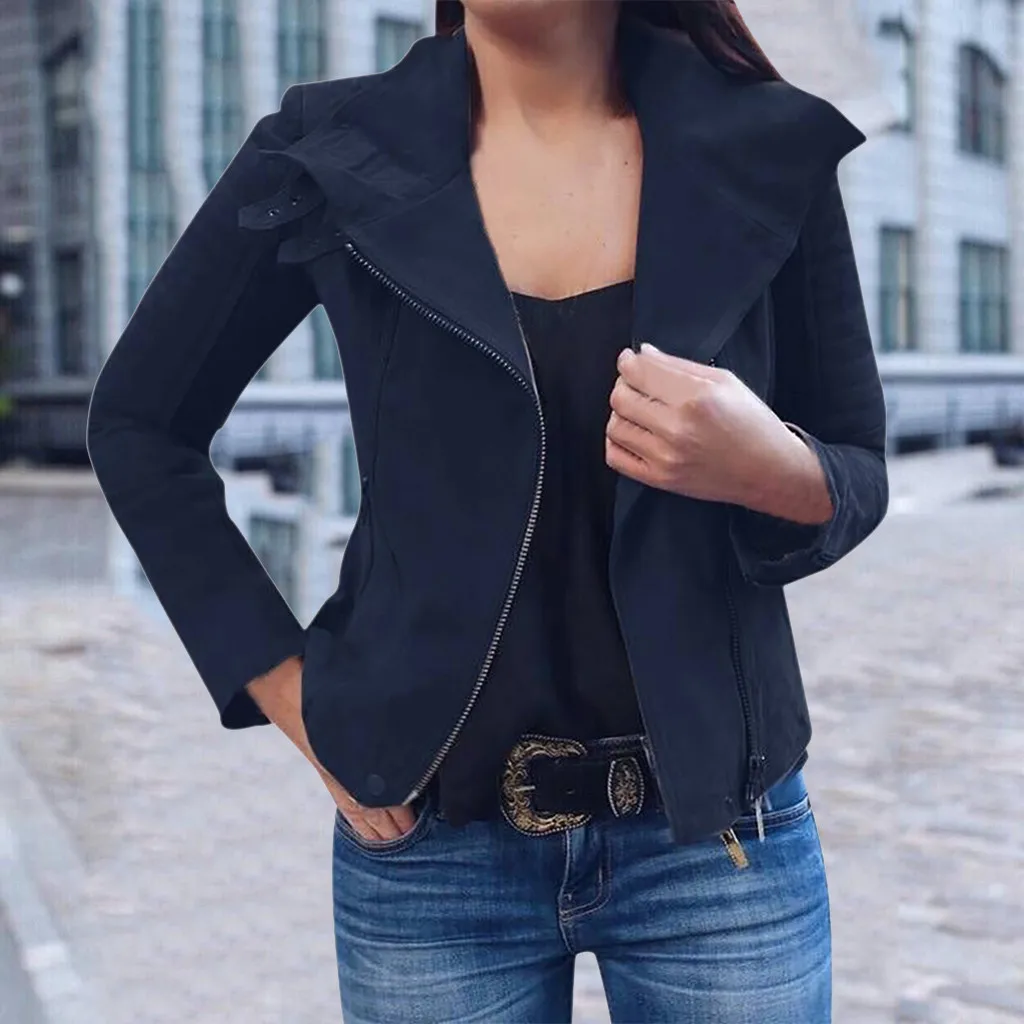 Женская Повседневная куртка бомбер на молнии с заклепками|Женские куртки| |