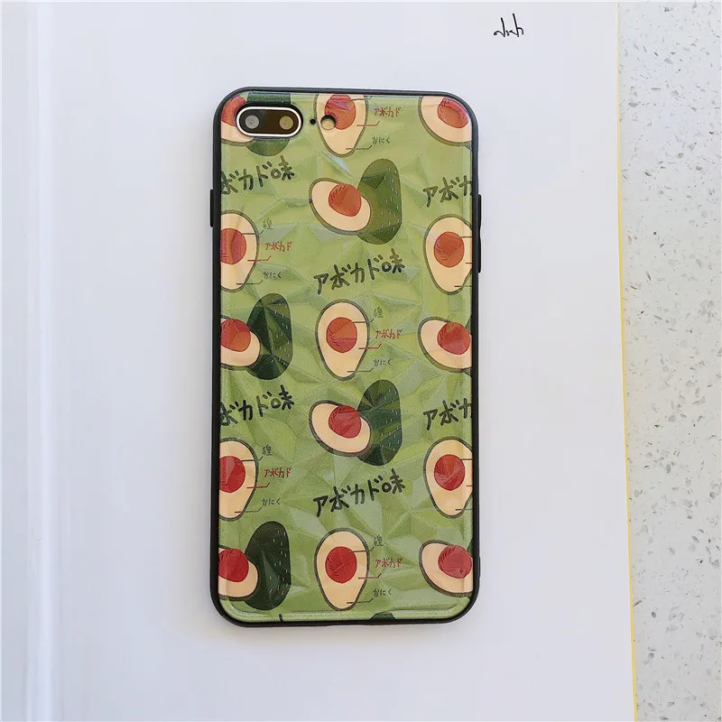Heyytle Cute Cartoon Diamond Case For iPhone 7 8 Plus X XS MAX Summer Fruit Cover XR 6 6S 7Plus 10 Mirror Cases Coque |