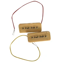 alnico v alnico 5 single coil soapbar p90 neck bridge pickup 5052mm metal braided wire fit electric guitar