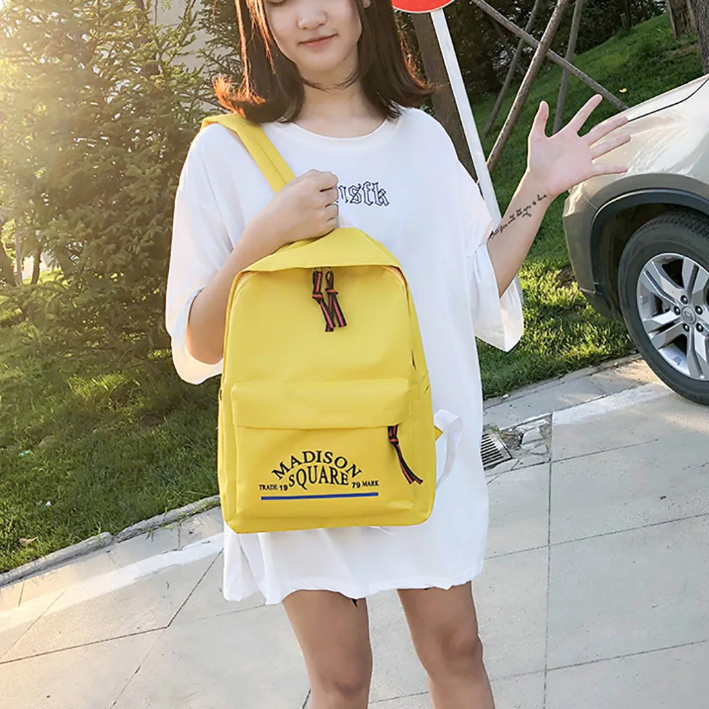 Женский рюкзак с принтом желтый школьный для студенток путешествий 2019|Женские