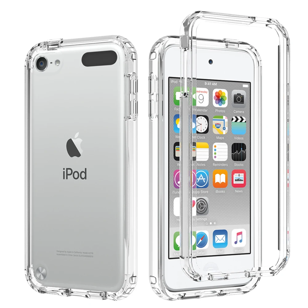 Transparent Clear Case for iPod Touch 5 6 7 Touch7 Touch6 Silicone Bumper Phone Bag PC + TPU Full Hybrid Shockproof Fundas