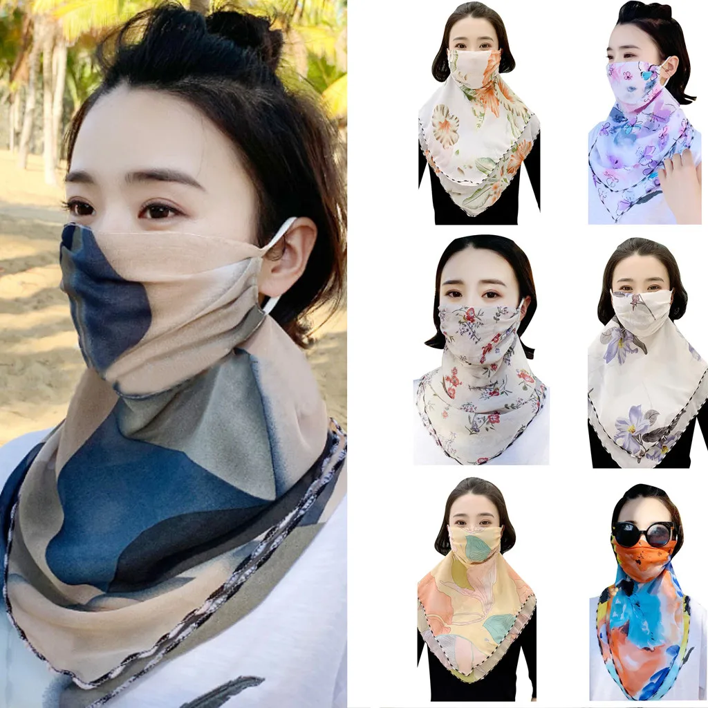 Маска для лица тканевый шарф с принтом пыленепроницаемый шеи маски рта маска и