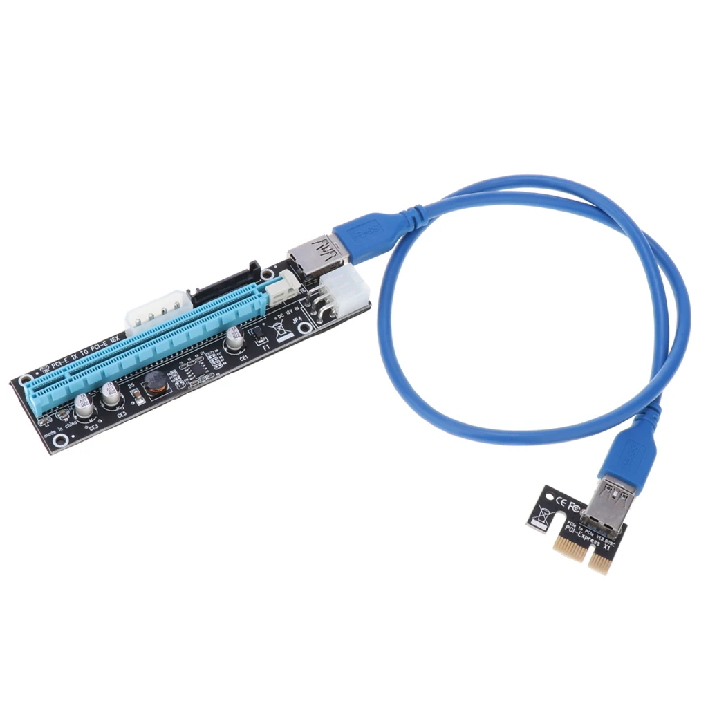 

PCI E 1x To 16x Extender Riser Card Graphics Adapter For Desktop