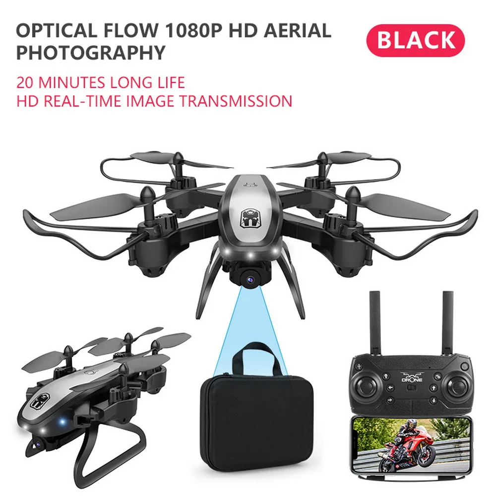 1080P Дрон KY909 HD 4K WiFi видео live fpv Дрон светильник с потоком держать высоту четырехосный самолет одна кнопка взлет Дрон с камерой квадрокоптер с камерой квадракоптер квадрокоптер аккумулятор квадракоптер с камерой - Цвет: 1080P