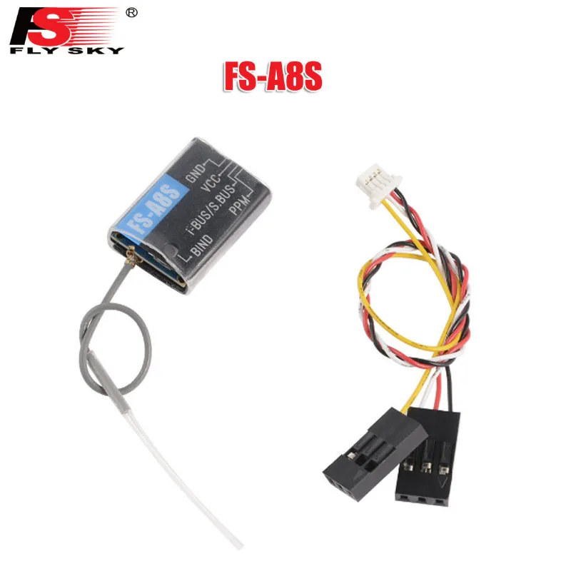 

Flysky FS-A8S 2.4G 8CH Mini Receiver with PPM i-BUS SBUS Output For Flysky FS-i6 FS-i6S Airplane FPV Racing Drone