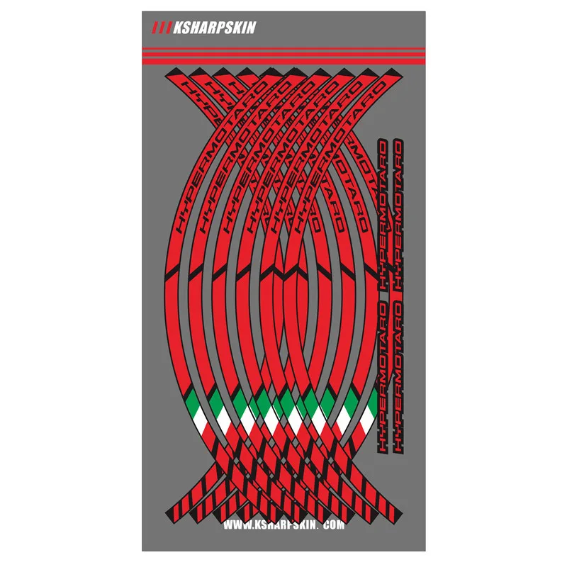 12 полос колеса мотоцикла Стикеры светоотражающие полосы обода внешний обод