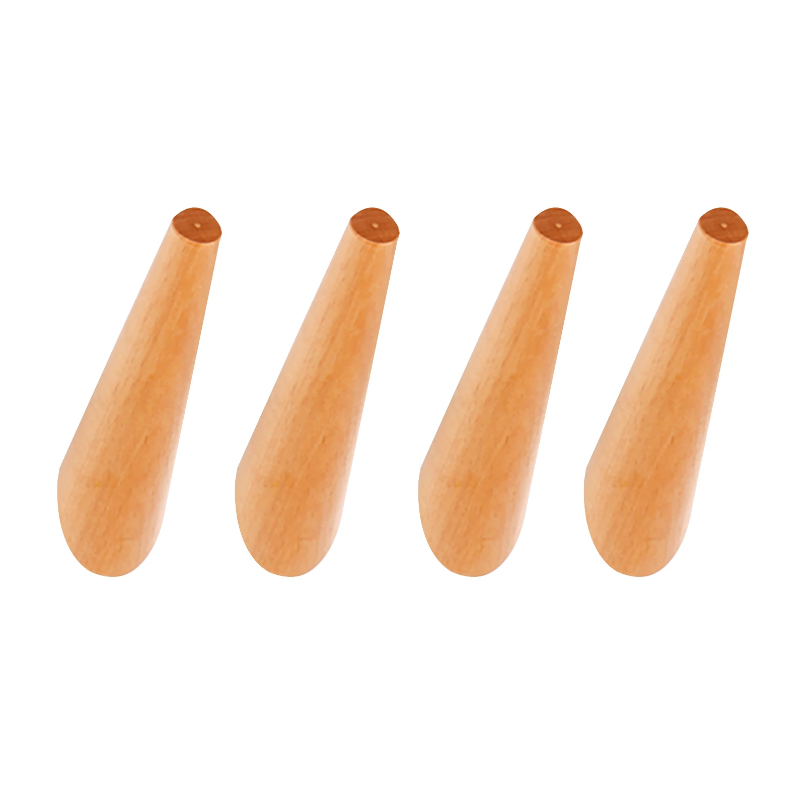 

4pcs Natural Wood Bathroom Coat Hook Kids Room Wall Mounted Simple Entryway Easy Install Bedroom Home Office DIY Trumpet Shape