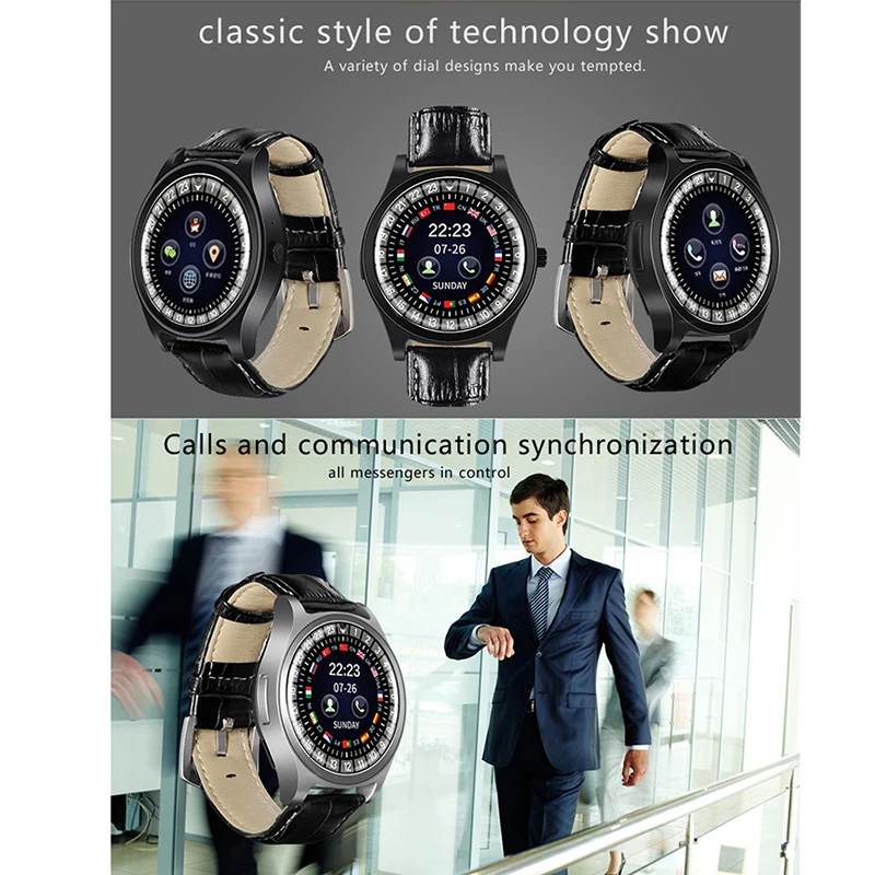 Смарт-часы с Bluetooth камера sim-картой шагомер напоминание о сидячем положении