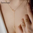 Цепочка на шею Женская, с кисточками, золотого и серебряного цвета, простое ожерелье с цепочкой