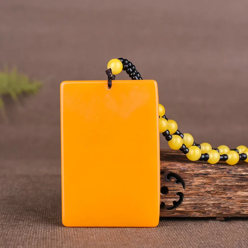 Кулон с нефритовым драконом из натурального желтого нефрита китайские резные