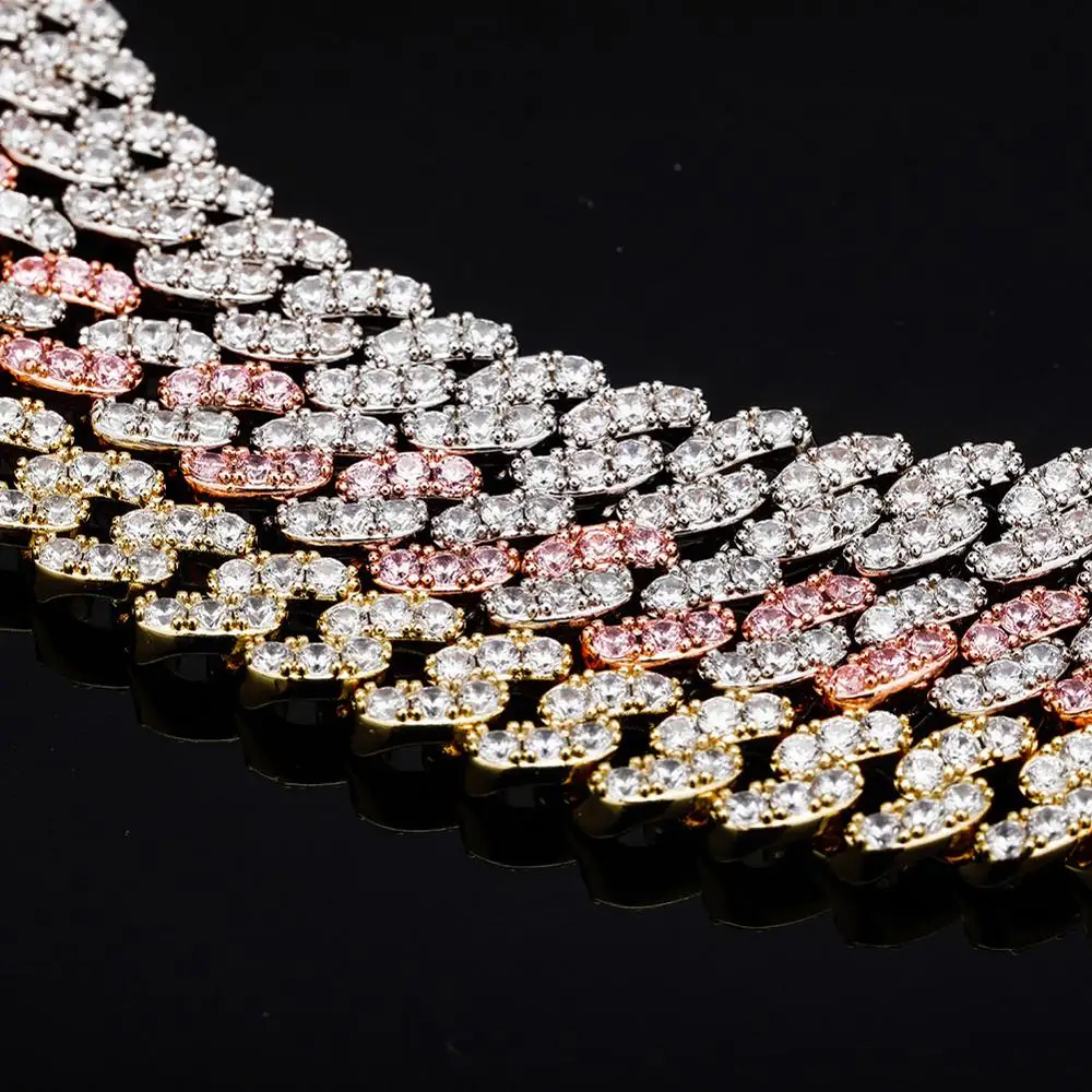 JINAO Новый 8 мм Майами Кубинский ожерелье полный льдом из Кубического циркония в