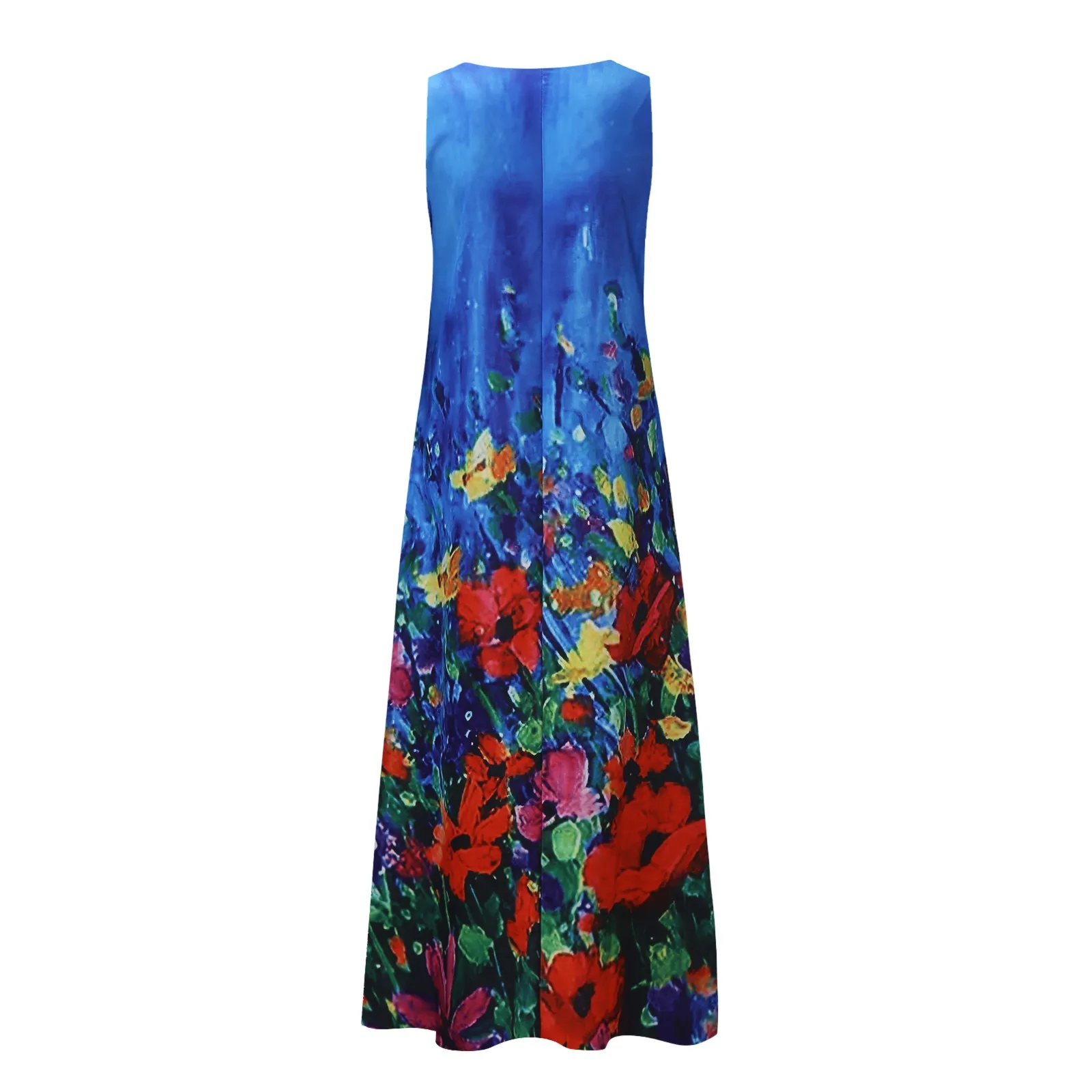

Tie dye Print Vest Dresses Women Plus Size Daily Sleeveless Vintage Bohemian O-Neck Dress Sexy Party Dresses vestidos verano