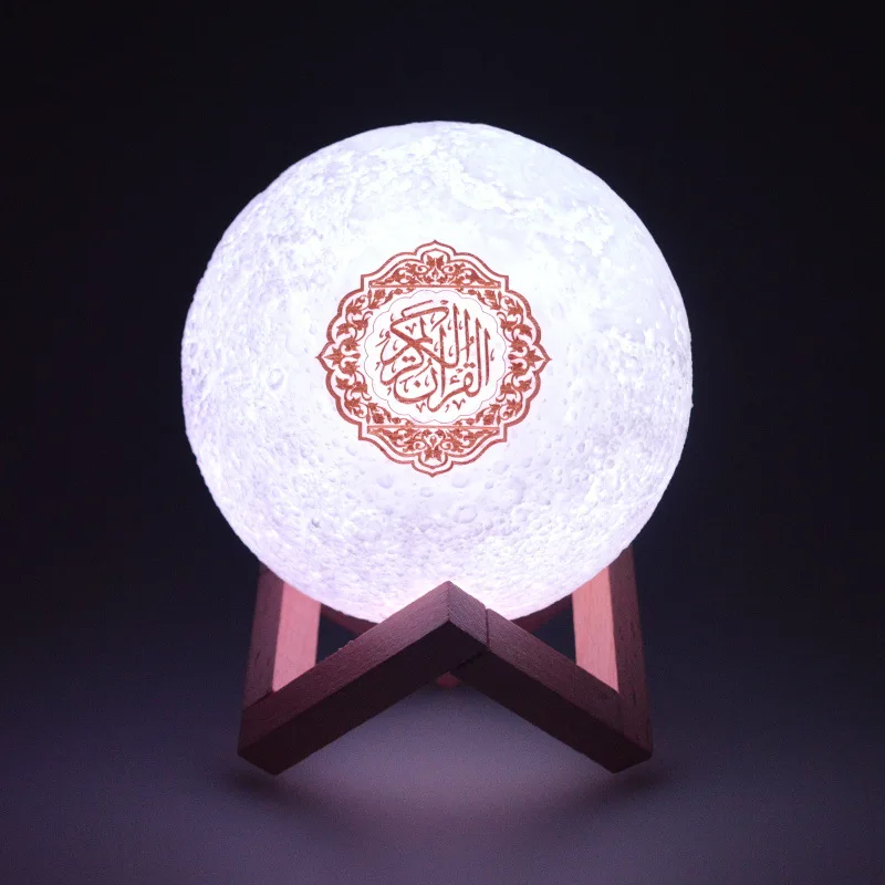 

Подарок Рамадан Коран Колонка Коран лампа мусульманский ночсветильник с APP управлением 3D Лунная лампа с дистанционным управлением