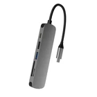 USB C концентратор Тип-C 3,1 до 4K HDMI совместимых с RJ45USBSDустройство для считывания с tf-карт быстрой зарядки PD 6 в 1 взаимный обмен данными между компьютером и периферийными устройствами док-станция для MacBook Air Pro PC концентратор