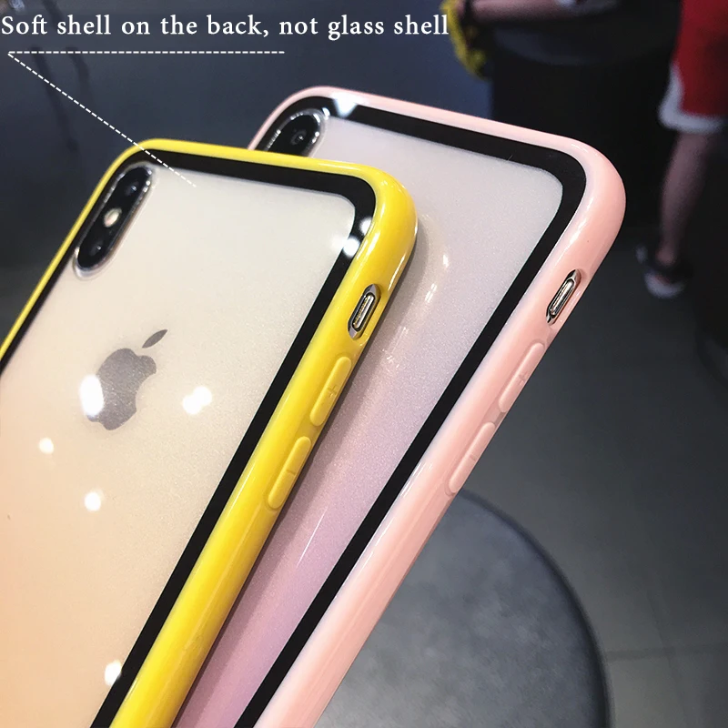 Роскошные прозрачные градиентные чехлы для телефонов iPhone 11 Pro XS Max XR X акриловый