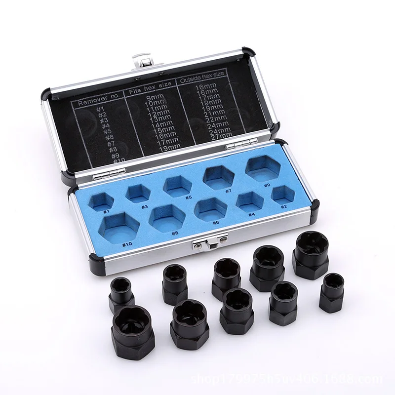 10 Pcs Hexagon Bolts Damaged Screws Nut Extractor Removal Tools Hand Set Multiple Sizes High Strength Durable | Автомобили и