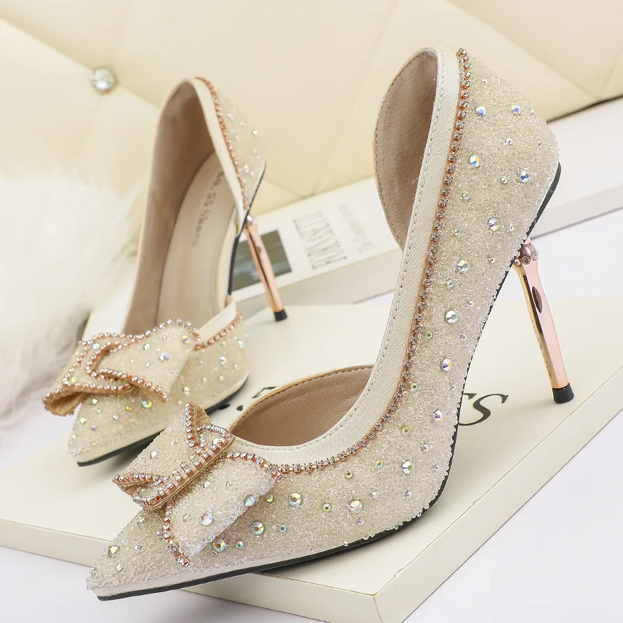 

Crystal Shoes Glitter Heels Mary Jane Shoes Rhinestone Heels Wedding Shoes Bride Fetish High Heels Stiletto Chaussures Femme