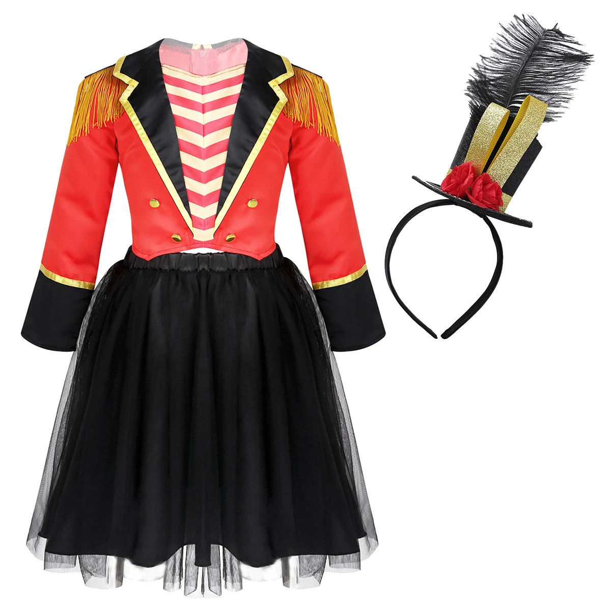 Детский костюм для косплея и вечеринки на Хэллоуин девочек циркового кольца