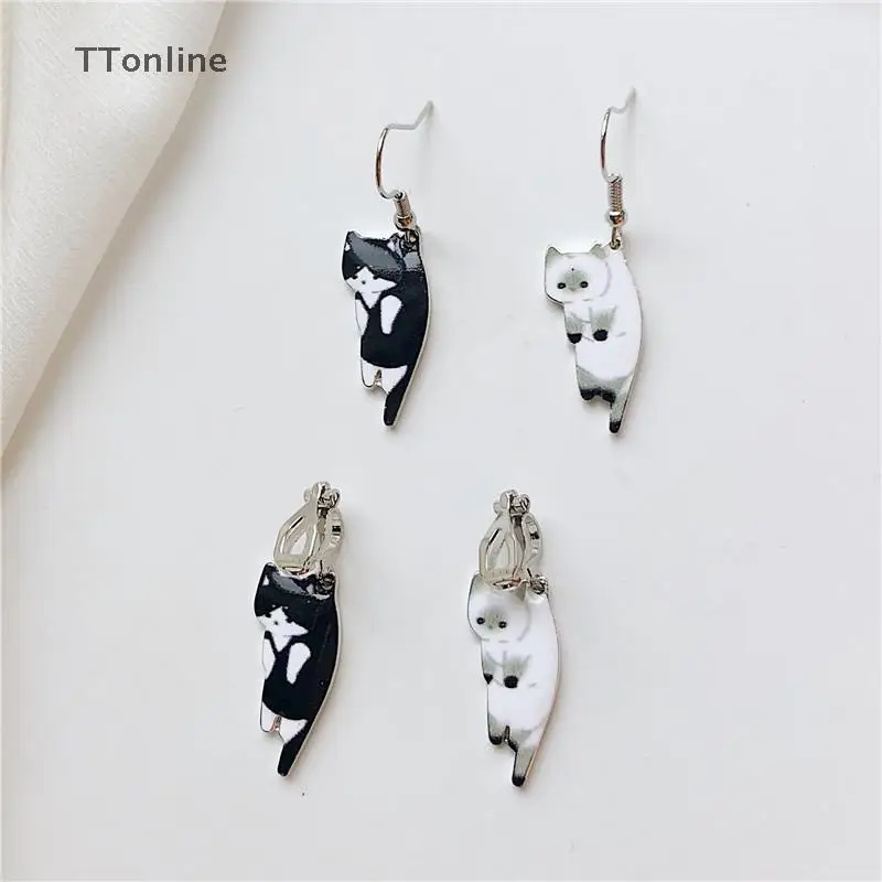 Серьги в виде кота модные простые серьги капли красивый подарок Мультяшные аниме
