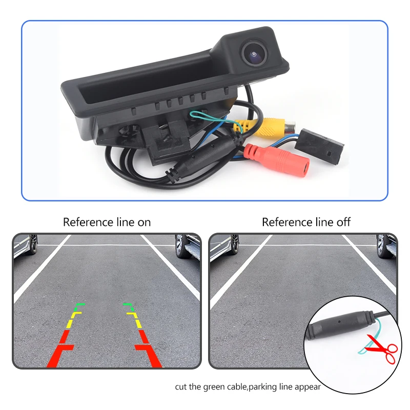 $106.63 HD dynamic trajectory trunk handle car rear view camera for BMW X1 2010 E60 E61 E70 E71 E72 E82 E88 E84 E90 E92 E93