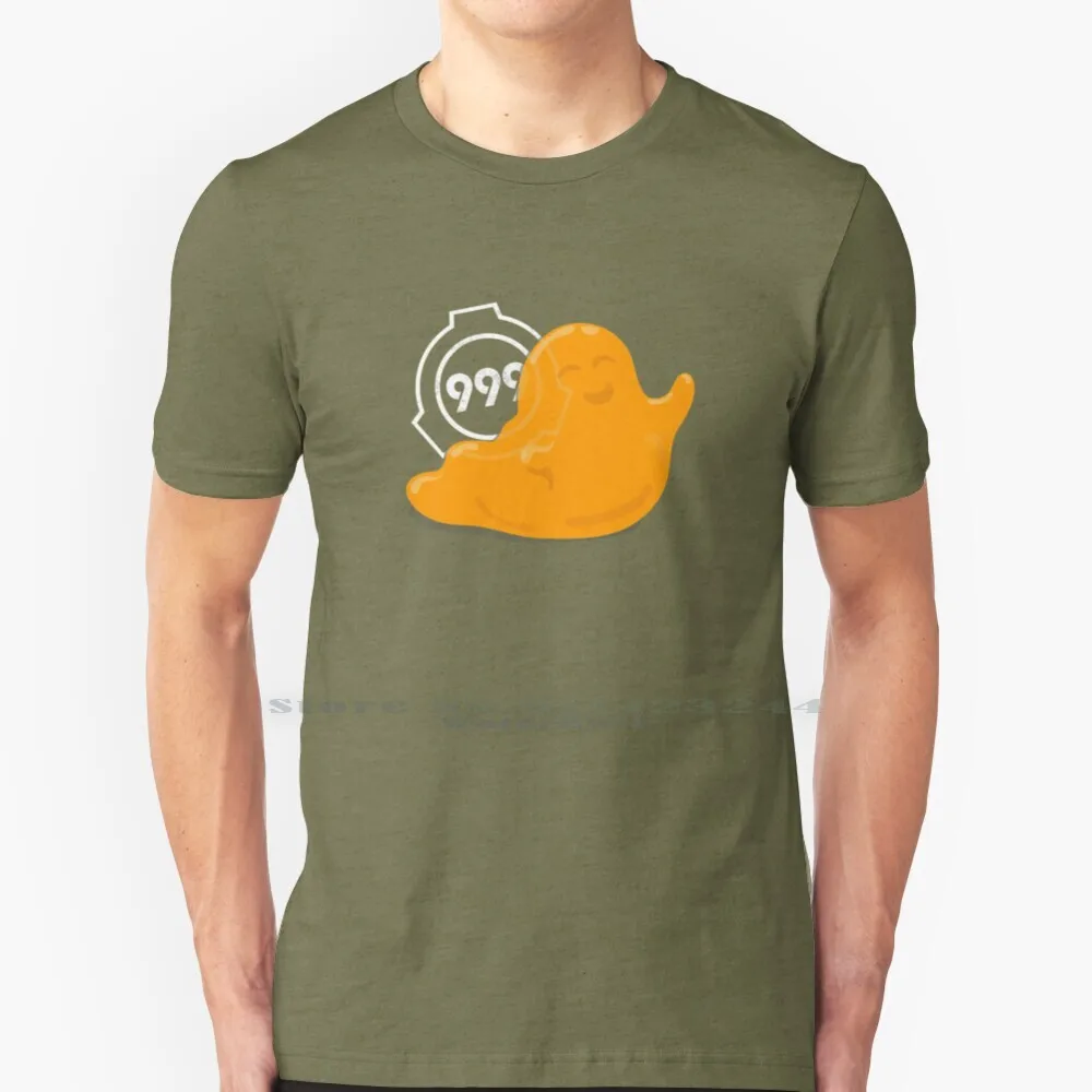 Scp-999 The Tickle Monster T Shirt 100% Pure Cotton Scp 999 Tickle Monster Scp Foundation Slime Orange Profsnider Unique Pencil