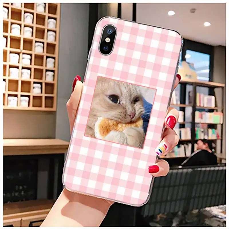 

Cute pink plaid Phone Case Transparent for iPhone 11 12 mini pro XS MAX 8 7 6 6S Plus X 5S SE 2020 XR