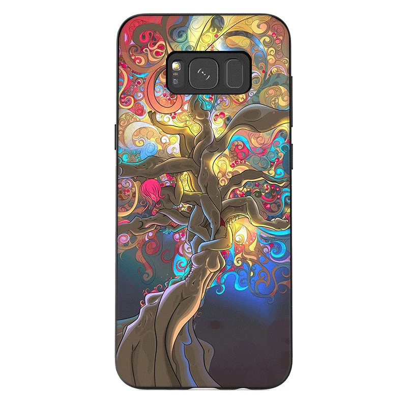 Buy Cell Mobile Phone for Samsung GALAXY A2 A20E A70s J4 J6 J7 J8 Core Prime Duo Plus Cover 2018 Psychedelic Art Cute cartoon on