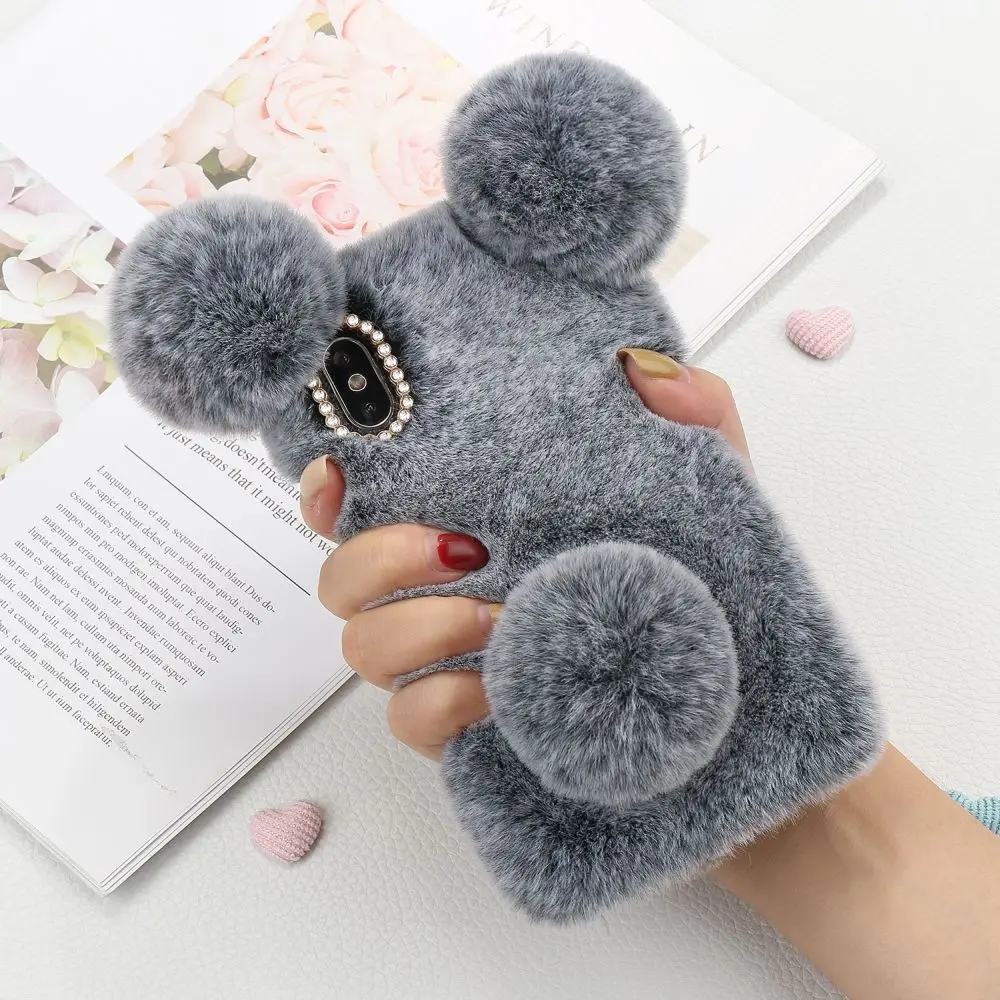 Чехол для телефона LAPOPNUT Роскошный милый теплый плюшевый чехол с объемными