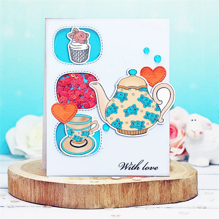 14 5x10 см горячий чайник кафе прозрачные штампы/силиконовые уплотнения роликовый