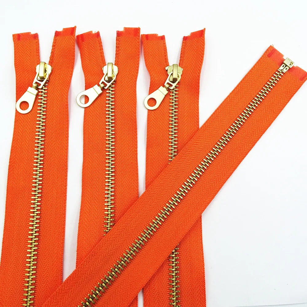 

5 pcs 5# 60cm (24 inches) brass metal open-end zipper sewing zipper (20 colors)