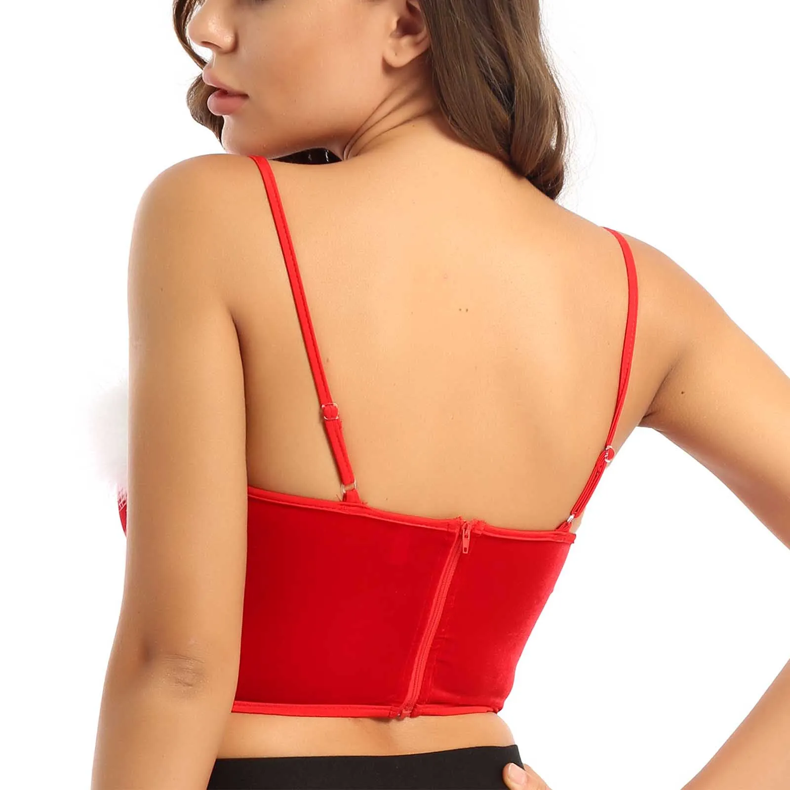 Женский рождественский жилет на тонких бретельках топ Санта-Клауса детский