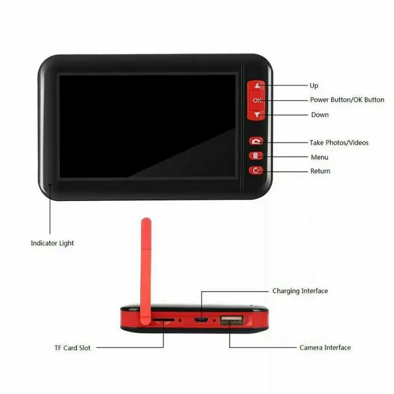 

2020 4.3" 1080P Camera Inspection Borescope Endoscope Pipe Tube Scope Car Repair Endoscope For Android Inspection Mirror
