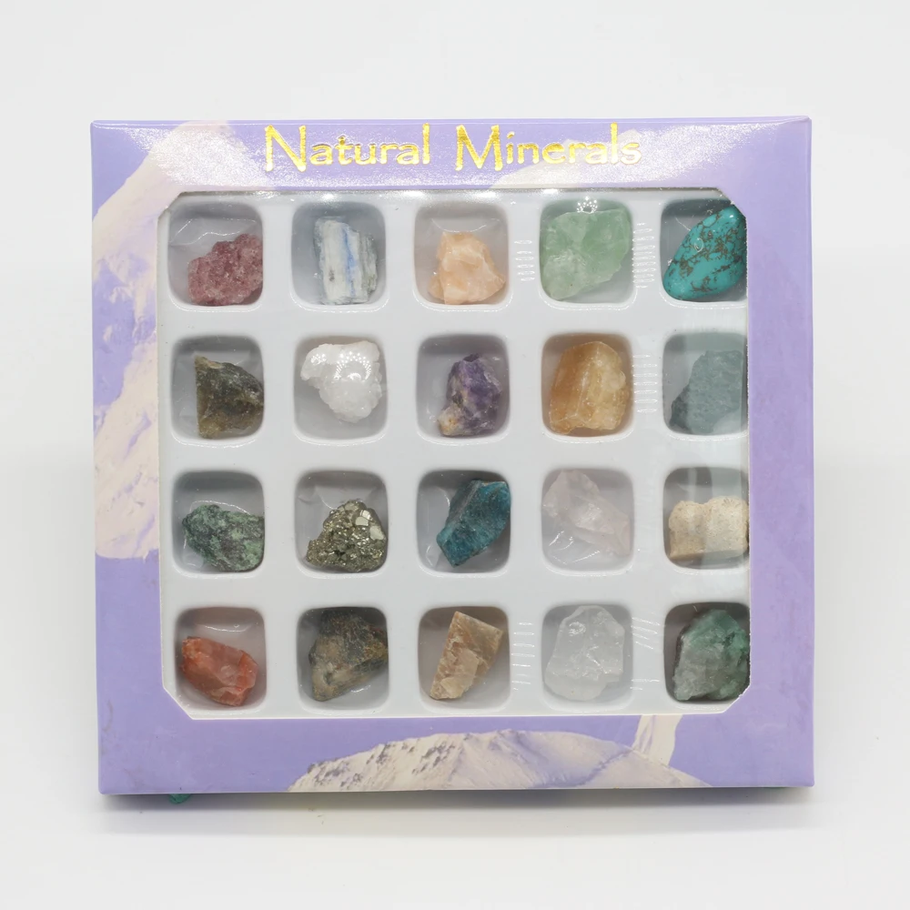 

20 PCS Natural Semi-precious Stone Furnishing Articles Rock Specimens DIY for Jewelry Making Home Decoration Gift